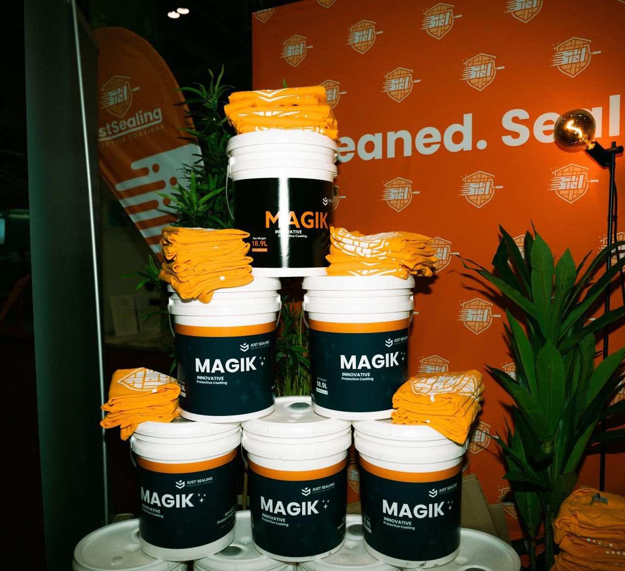 Just Sealing product launch display